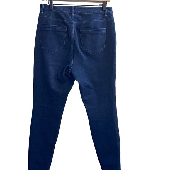 𝅺j Jill Denim Premium Flex High Rise Jeffings Size 12 Dark Wash - Picture 2 of 8